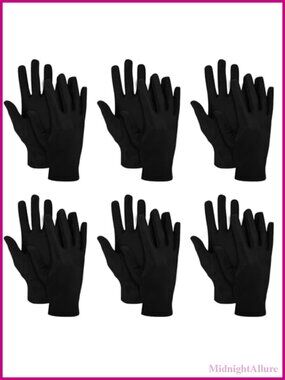 6 Pairs Lightweight Glove Liners Thin Spandex Men Women